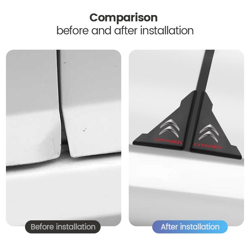WYGL9 2pcs Silicone Car Door Corner Protector Anti-Collision Scratch Cover For Citroen Elysee Berlingo Xsara C3 C2 C1 XR C4 Picasso C5