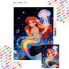 Themed Ariel Mermaid Diamond Painting Kit Handmade Diy Home Decoration for Beginners and Craft Lovers
