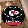 Kansas City Chiefs Pattern Round mat, Anti-slip Circle Carpet Chair rug For livingroom,Bedroom, doormat home decor Gift Christmas Gifts