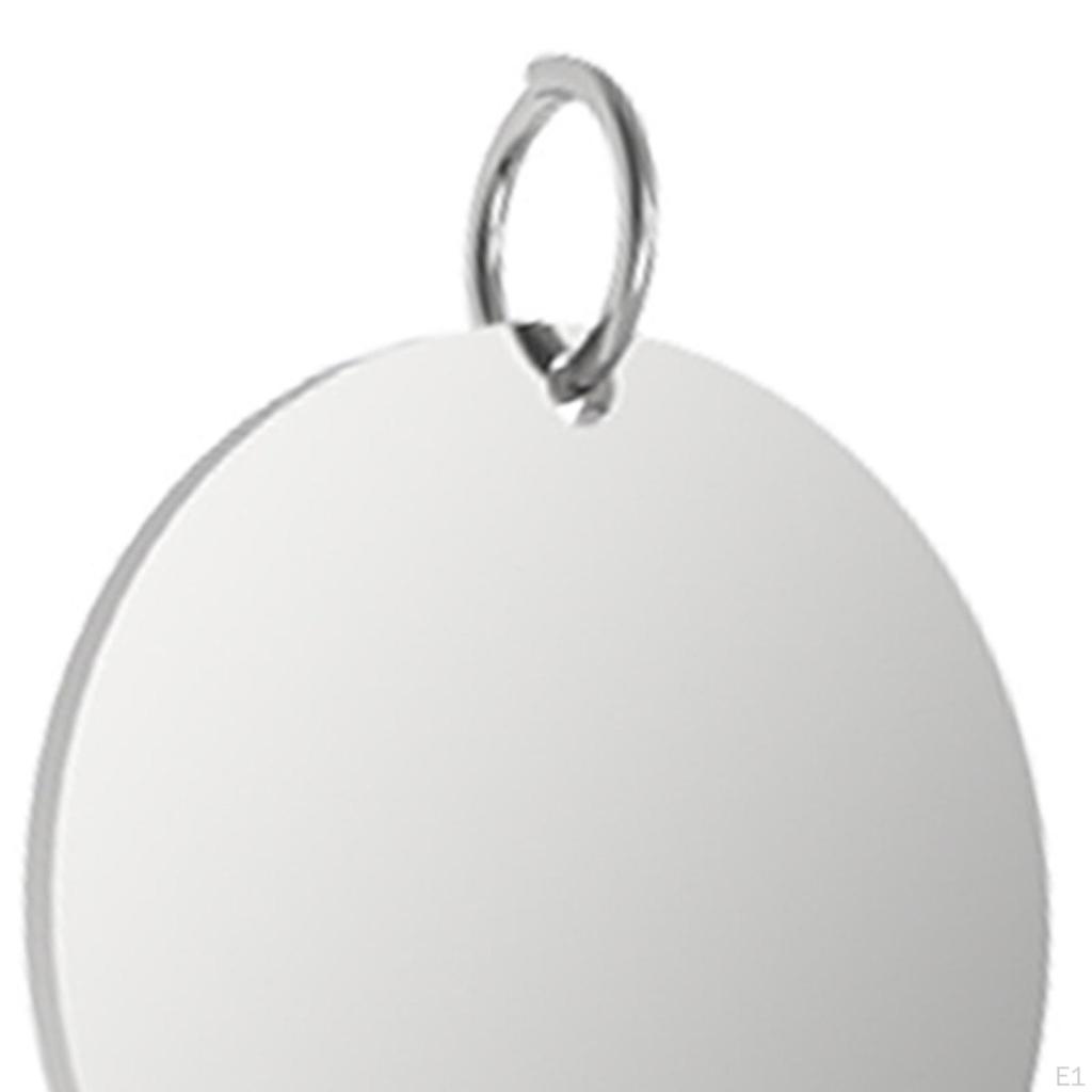 5 шт. круглых пустых бирок из нержавеющей стали с отверстием, подвесные разъемные кольца, гравировальные диски 2 см для