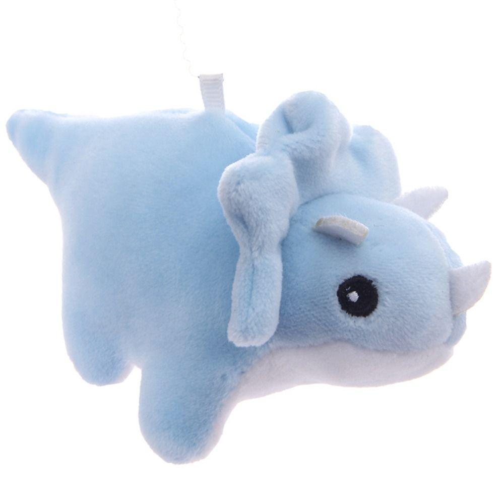 Cartoon Dinosaur Plush Keychain Soft Triceratops Keyring Funny Dinosaur Doll Pendant Girls