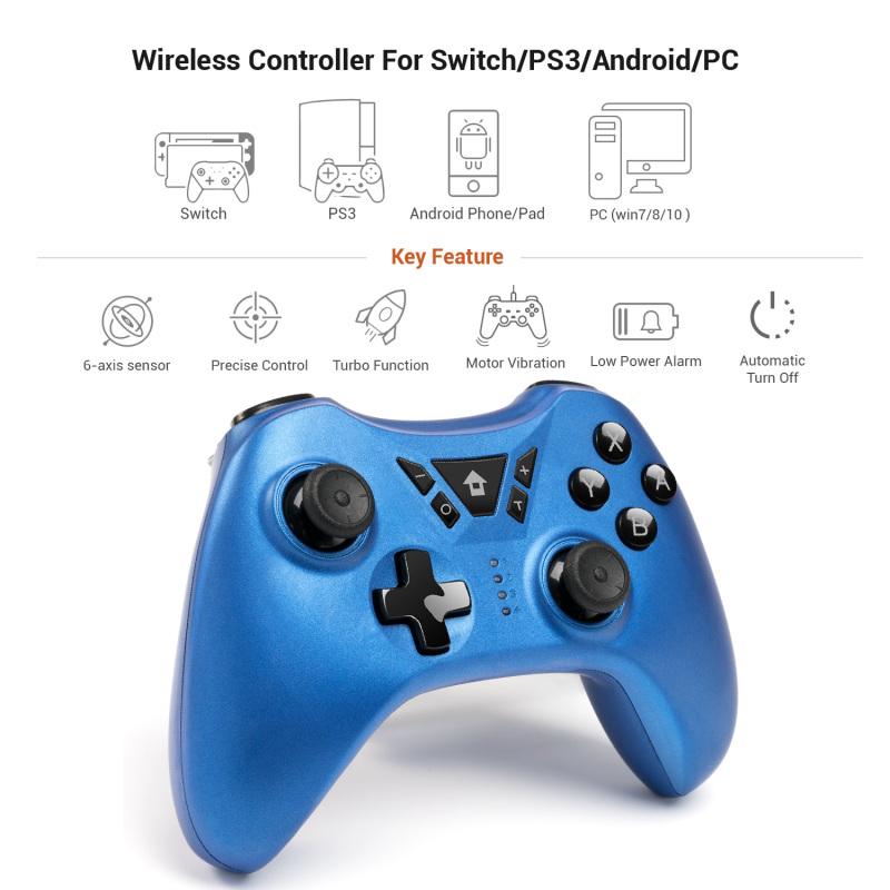 Беспроводной геймпад TSW05, совместимый с переключателем PS4 PS3 PC Android TV Box Bluetooth-соединение