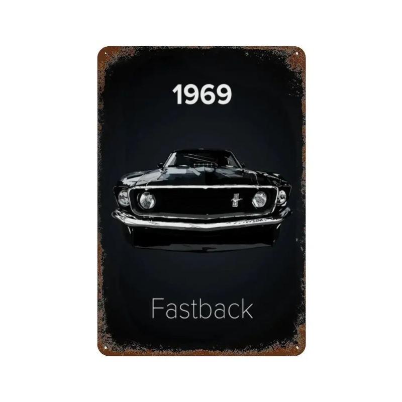 Garage Bar Metal Wall Sign, Auto Interior Decor Plaque 20x30cm