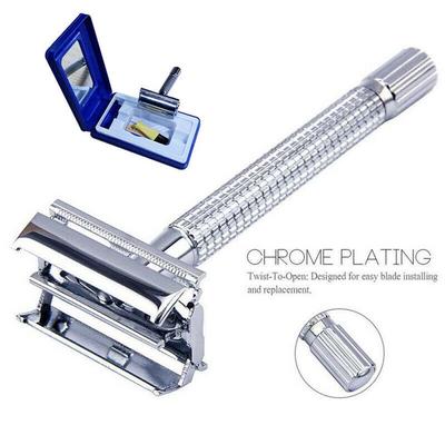 Новая безопасная традиционная бритва для ухода за бородой с двойной кромкой для волос, бритва для бритья