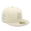Кепка Newera 59FIFTY 70907350 NER35C7896 MLB Detroit Tigers DET Белый Белый Бежевый 7 НАШИВОК СБОКУ ONSPOTZ Изготовленная на заказ кепка Gokyu Fifty Стильный уличный бренд