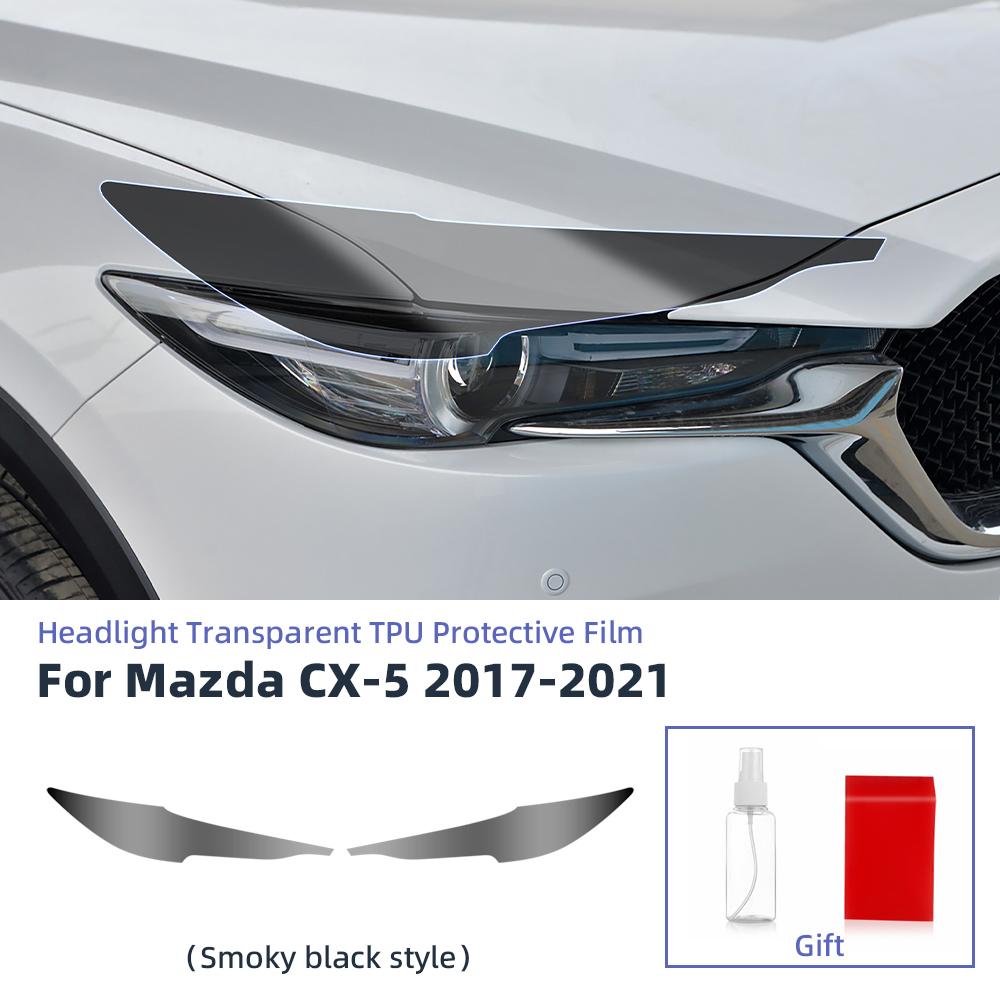 TPU Car Headlight Protective Film For Mazda CX-5 2017 2018 2019 2020 2021 Transport Smoke Anti-Scratch Auto External Accessories