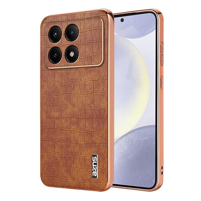 Бизнес-чехол с крокодиловым принтом, глянцевый тонкий чехол для Xiaomi 14T 13T Poco F6 X6 Pro Redmi Note 14 13 Pro, роскошный кожаный противоударный защитный чехол для объектива телефона