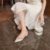 Spring and Summer New Pointed Rivets Thick Heel Temperament Bag Head Fashion Single Shoes Versatile Shoes