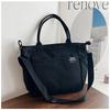 Canvas Bag Women's New Trendy Versatile School Handbag Shopping Large-capacity Make-up Book Bag