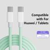 1Pcs 100W Super Fast Charge Cable Colorful Type-C To C Braided Data Cable Support Fast Charging For iPhone Xiaomi Samsung Huawei