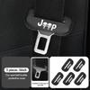 For Jeep Car Seat Belt Buckle Plug Leather Car Seat Belt T Clip Protective Covers Grand Cherokee Wrangler JK Renegade Gladiator