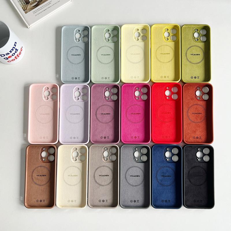 Для iPhone 16 15 Pro Max 14 Pro 13 12 11 чехол однотонный жидкий силиконовый тонкий защитный объектив мягкий матовый противоударный для Magsafe Magnetic Phone Cover