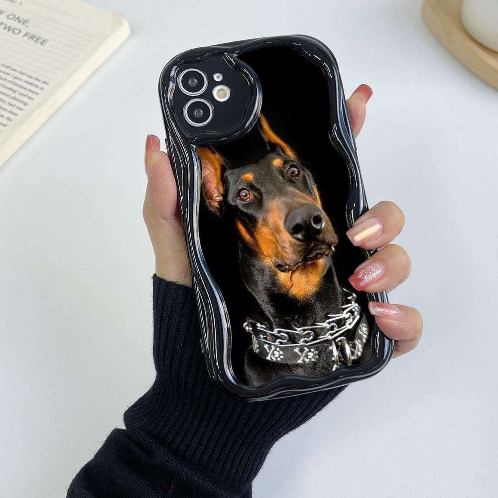 LZ14 Dog Doberman Animal Art Прозрачные мягкие волнистые чехлы для телефонов для Xiaomi 11 Lite Redmi Note13 12 8 Pro 9 12C A3 Infinix Smart 8 Tecno Защитная задняя крышка