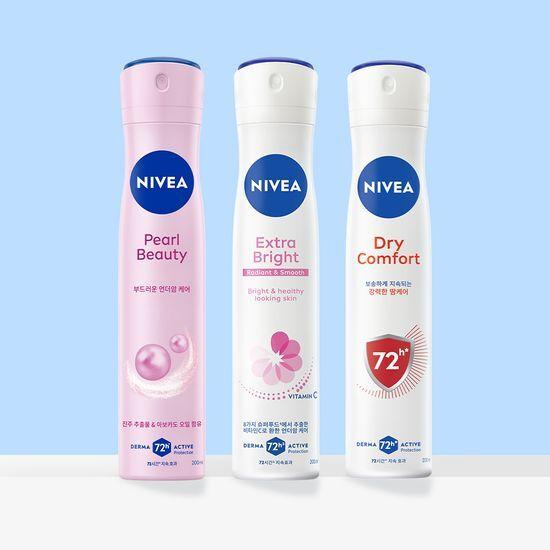 Nivea Спрей-дезодорант 200 мл (Сухой/Яркий/Жемчуг и красота) Выберите 1 из 3