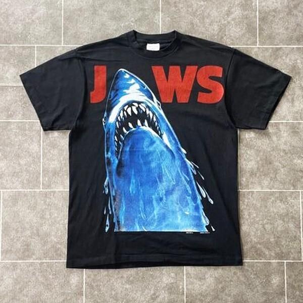 Retro JAWS Shark Graphic Unisex Short Sleeve TShirt S5XL Unisex T-Shirt
