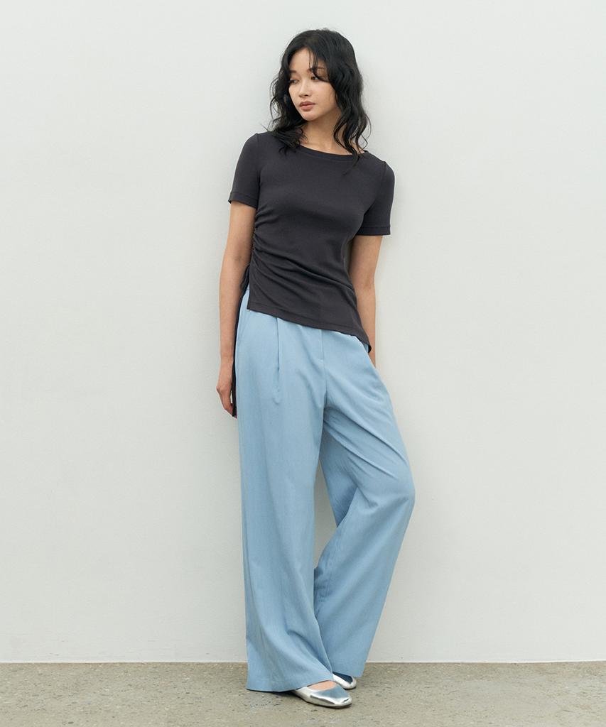 MAKE A TOAST Semi-Low-Rise Pocket Pants Light Blue Mbespa005Lb