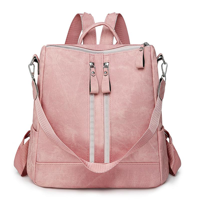 Рюкзак для пригородных поездок, женская сумка с двойной молнией, многофункциональная дорожная сумка через плечо