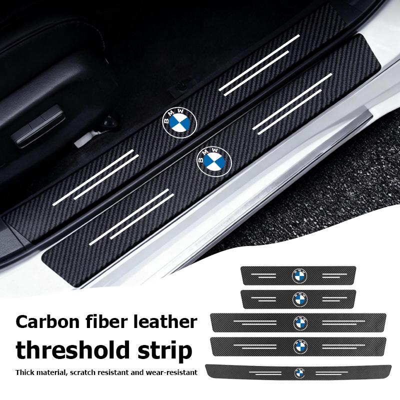 PEXW2 Car Door Sill Anti Collision Protect Strip Carbon Fiber Sticker For BMW M Performance Alpina M3 M5 M6 X1 X3 X4 X5 G20