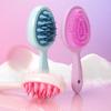 Two-sided Silicone Shampoo Brush Scalp Massage Brush Head Washing Comb Long Handle Hair Massager Body Scrubber Hair Accessories