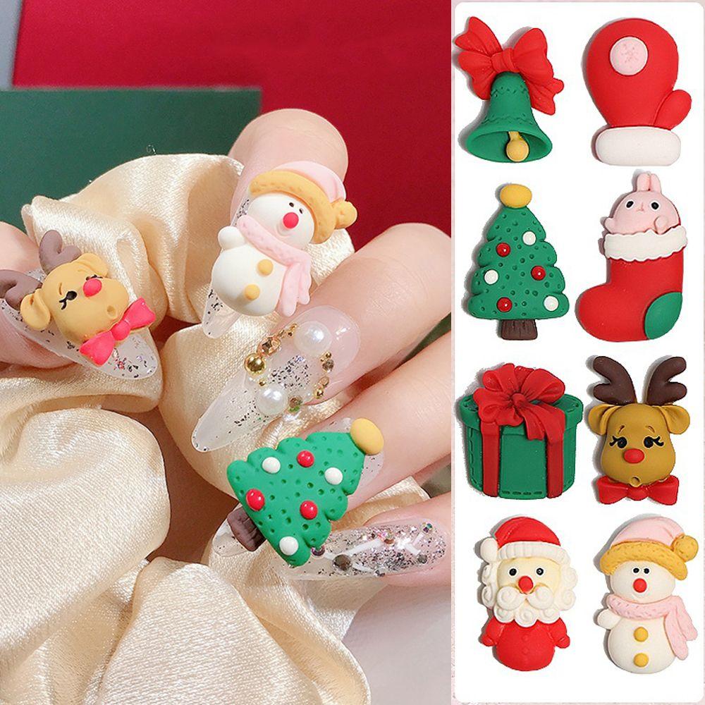 Christmas tree Manicure Accessories Nail Jewelry 3D Nail Art Decoration Christmas Nail Charms