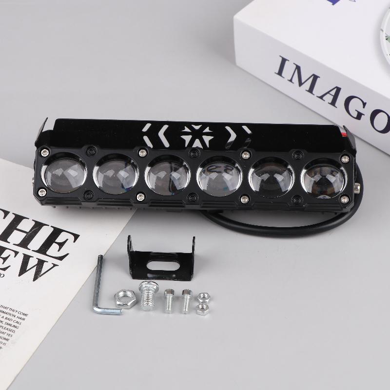 Мотоциклетный светодиодный прожектор двухцветный ближний/дальний свет противотуманные фары для автомобиля грузовика внедорожника UTV мини линза фара фара для вождения