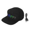Programmable Cap 12x48 Array Color LED Screen Hat APP Control Editable Text Cotton Baseball Cap for Daily and Party