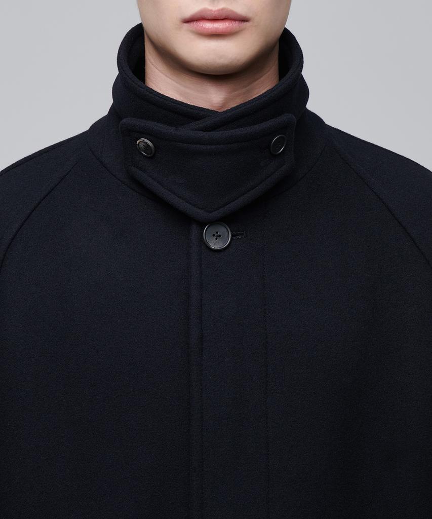 Musinsa Standard Cashmere Blend Oversized Balmacaan Coat [Navy]