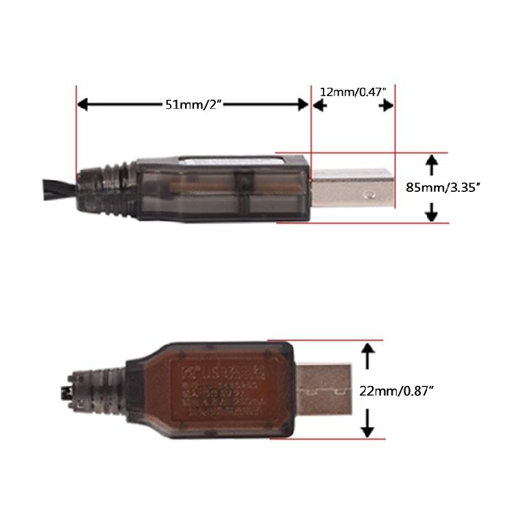 Зарядное устройство USB для аккумуляторов 9,6 В 200 мАч NiMh/NiCd, комплекты с разъемом SM 2P, USB-кабель для зарядки