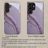 Фиолетовая текстура с градиентом Изысканный чехол для телефона для Samsung Galaxy S26 S25 S24 S23 S22 S21 FE Ultra Plus Мужчины женщины Встроенное стекло