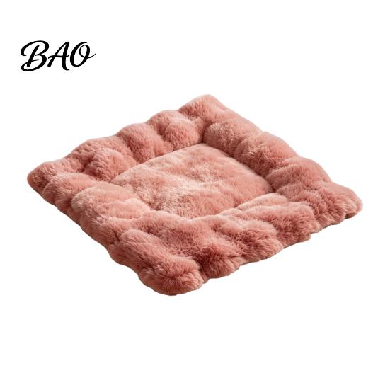 Comfortable Sleeping Rug for Dogs Faux Fur Pet Mat, Soft Warm Cat Pad with Non-slip Bottom, Plush Mat Kennels Self-Warming Fuzzy Cozy Bed Cats,