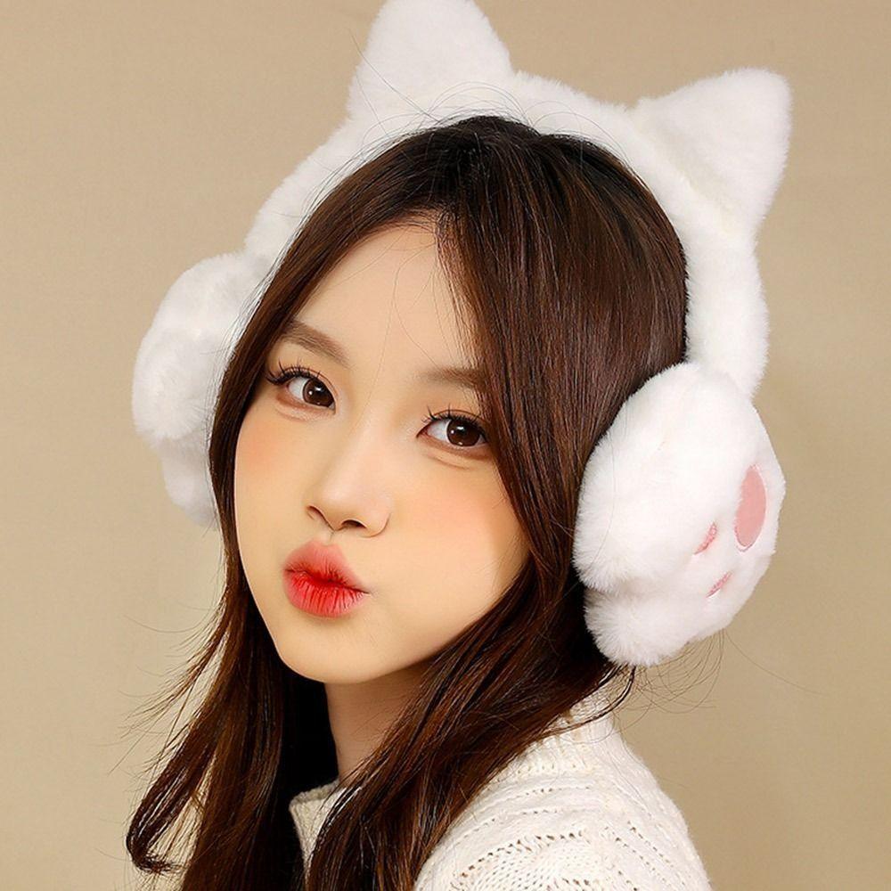 Cute Cat Claw Design Warm Ear Muffs Cartoon Cat Claw Earmuffs Ear Protection Accessories  Outdoors