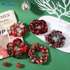 Women Fashion Korean Lattice Hair Tie Christmas Style Elastic Hair Band Rubber Band Ponytail Knot Scrunchies Girls Hair Accessories