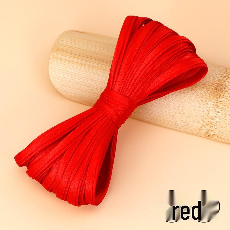 Hengmeihe Satin Cheongsam Hemming Strip, 0.6cm Non-Iron Fabric Piping Ribbon, Clothing Accessory.