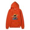 One Piece Monkey D. Luffy Hoodie, Anime Character Printed Pullover Hooded Sweatshirt Casual Long Sleeve Hoodie