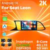 Android 14 Автомобильное радио для Seat Leon 2012 - 2018 Плеер Мультимедиа GPS Навигация Стерео CarPlay Авто Видео Головное Устройство 360 Камера