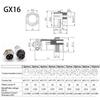 16 мм GX16 2 3 4 5 6-контактный авиационный штекерный разъем женский разъем кабельный разъем мужской женский преобразователь мощности 250 В 3/5/7 AMP q1