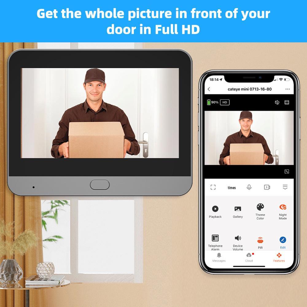 Умный видеодомофон 3 Мп: Электронный глазок с защитой от кражи и удаленным мониторингом