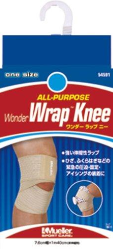 Бандаж для колена Mueller Wonder Wrap, универсальный размер (17-35см), Подходит для поддержки как левого, так и правого колена, 54591 (Официальный японский продукт)