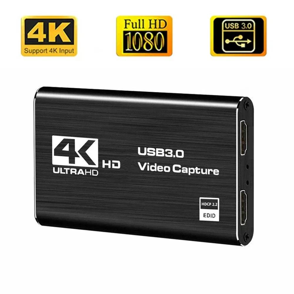 4K HDMI-Compatible USB 3.0 Video Capture Card 1080P 60FPS 60Hz Video Recorder Grabber for Game Recording Live Streaming