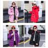 Cozy And Stylish Girls Cotton Jacket With Detachable Hood For Winter Fashion