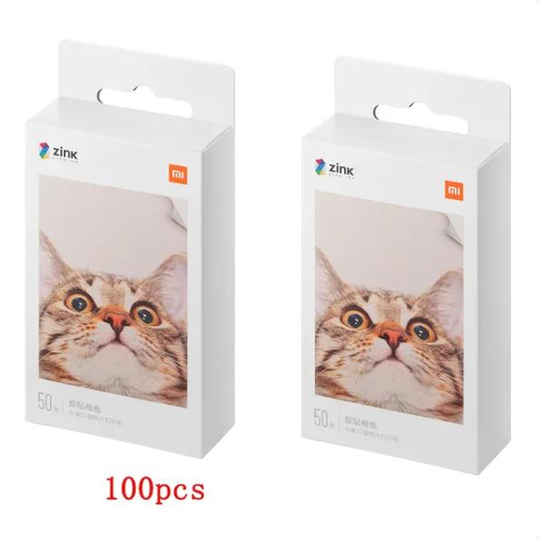 Оригинальная бумага для карманного принтера Xiaomi ZINK, самоклеящаяся фотопечать, 50 шт. листов Xiaomi, 3-дюймовый мини-карманный фотопринтер