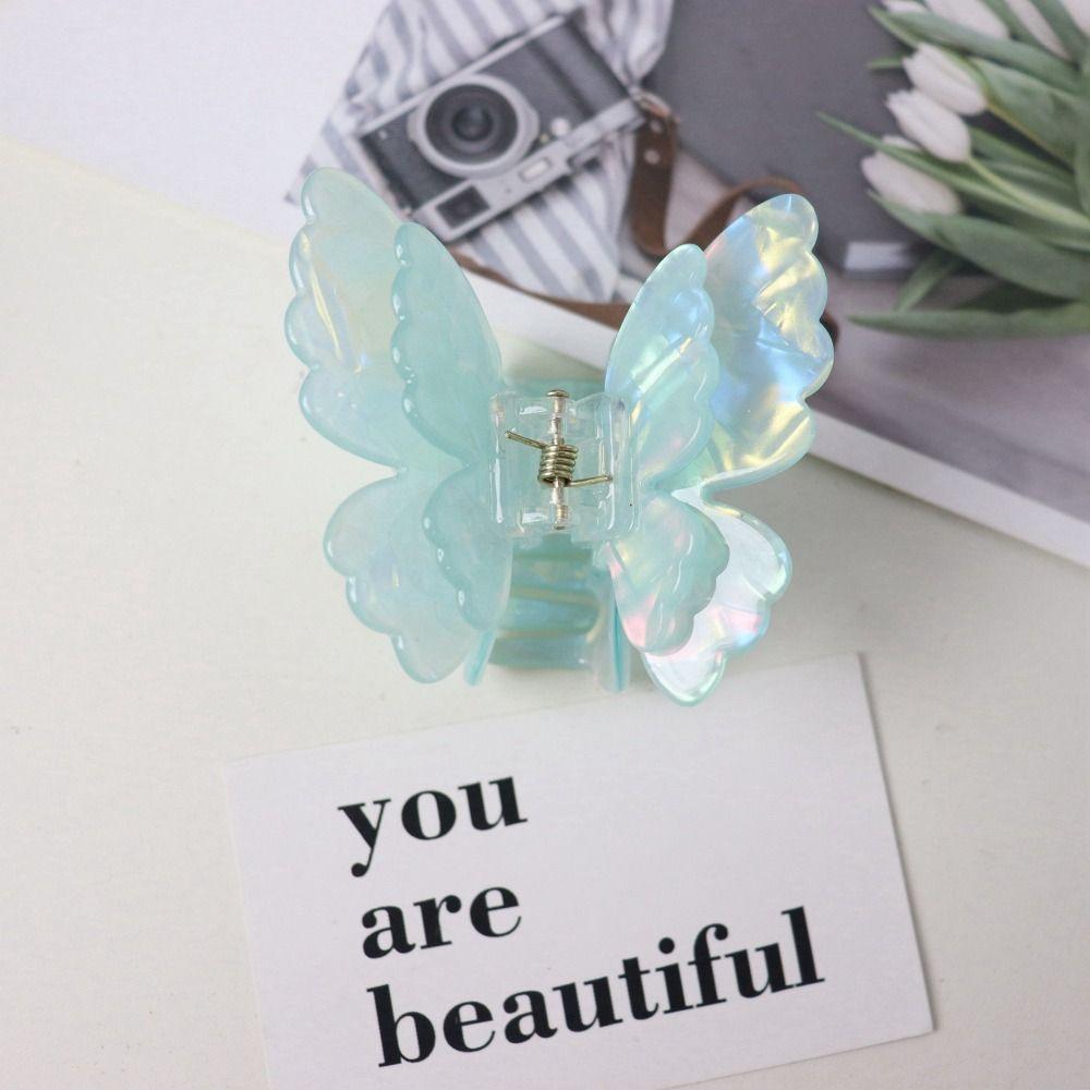Elf Acetate Butterfly Hair Claw Animals Large Shark Clip Cute Butterfly Hair Clip  Daily