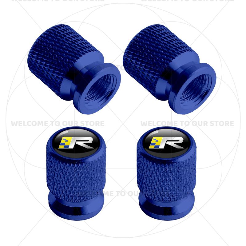 For Volvo R Design Emblem S90 V90 XC60 T8 V70 S60 V60 EX30 Moose 4Pcs Aluminum Car Tire Valve Caps Wheel Stem Air Dust Covers