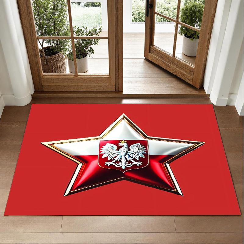 Poland Design Crystal Velvet Rug Soft Decorative Mat for Bedroom Entrance