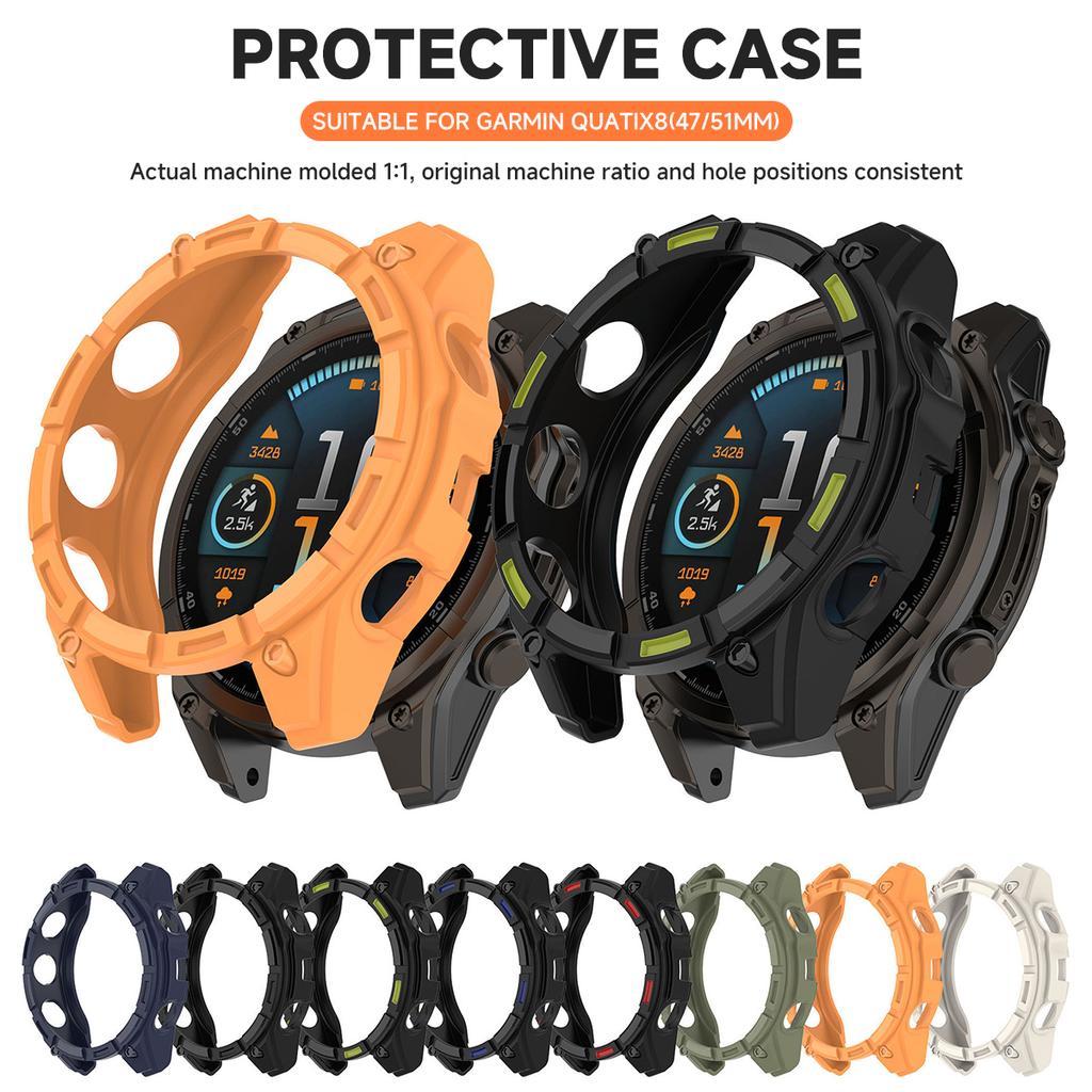 Защитный чехол из ТПУ для Garmin Quatix 8 51 мм 47 мм AMOLED Мягкий силиконовый бампер Аксессуары для Garmin Quatix 8 Защита