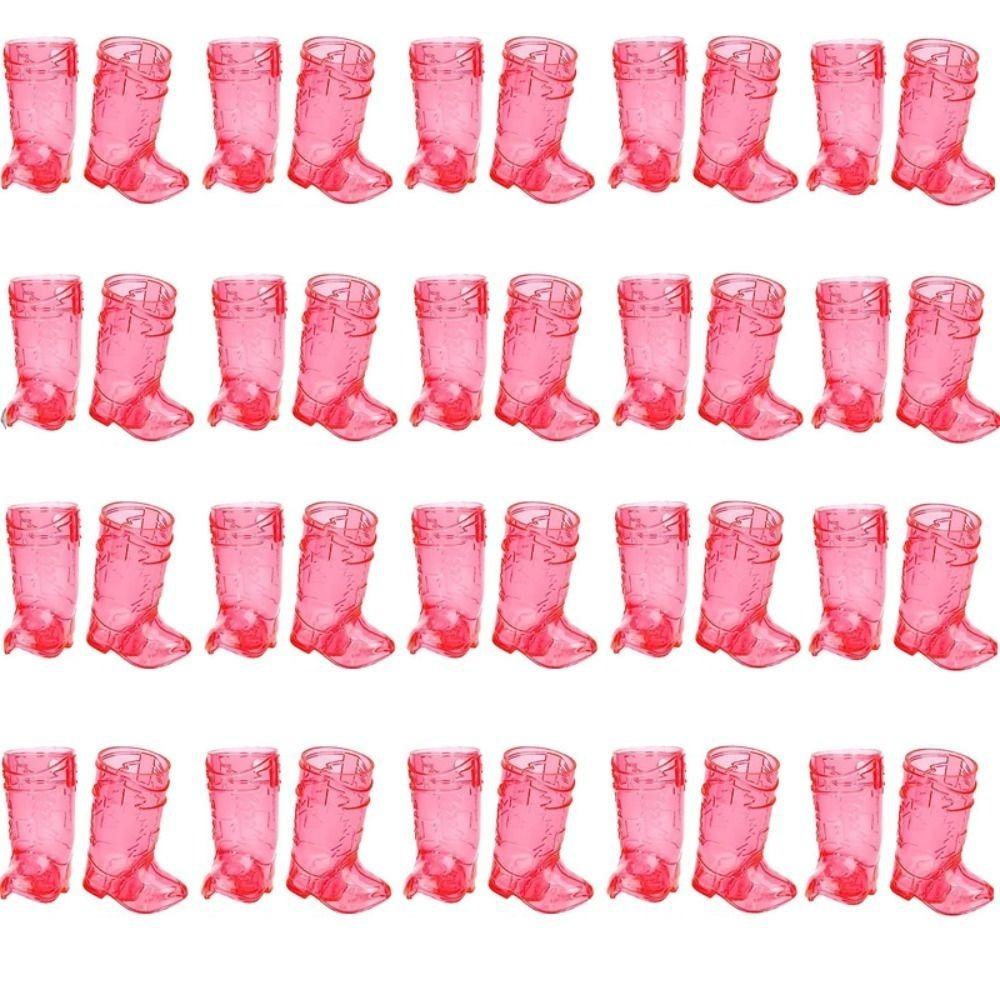 10Pcs Transparent Western Cowboy Glasses Plastic Shot Glasses Creative Beer Cup  Outdoor