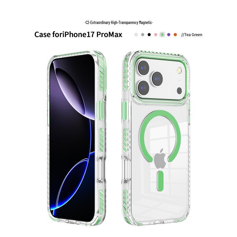 Прозрачный противоударный магнитный чехол для телефона Apple 16 Plus iPhone 17 Pro Max