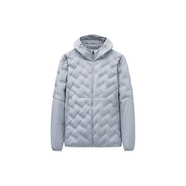 ANTA Running Collection Jackets Men's Limestone Mud Hooded Thickened Other 152345602-1