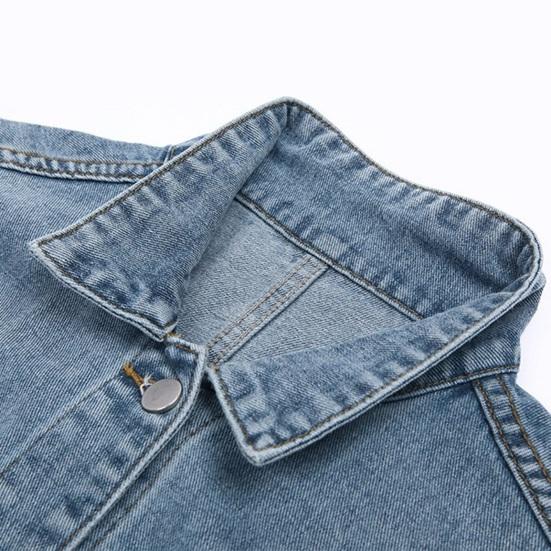 Мужской летний джинсовый жилет, однобортный джинсовый жилет без рукавов с лацканами, однобортный дизайн с большими карманами, потертый жилет-карго