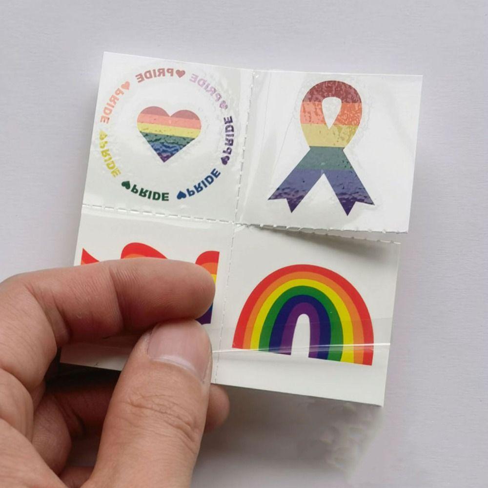 18 шт. красочные наклейки-татуировки в виде радуги, временные наклейки-татуировки в виде цветов и звезд, пара дружбы